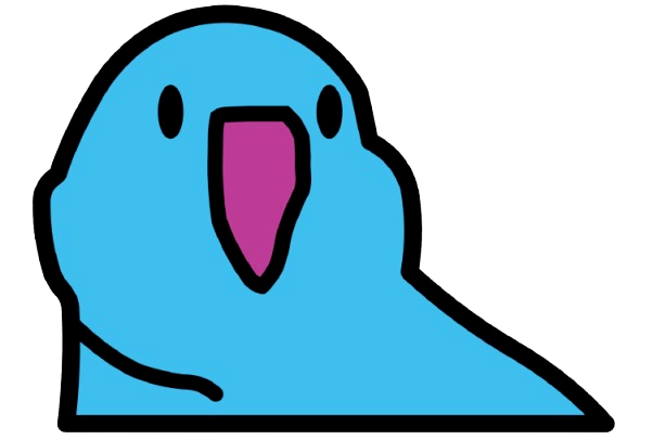 Parrot with eyes open